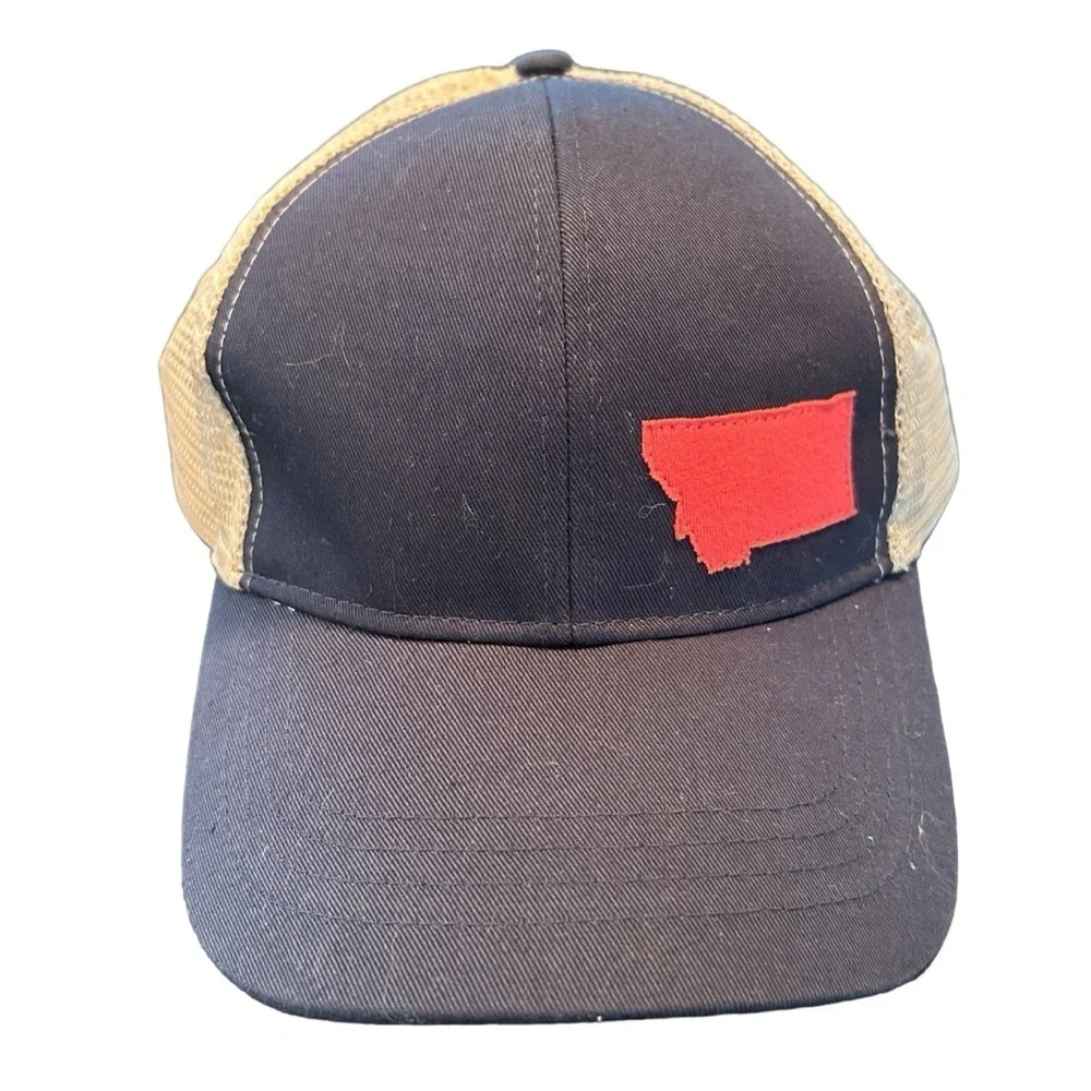 econscious Dig This Chick Montana State Trucker Hat Cap Navy OSFM
